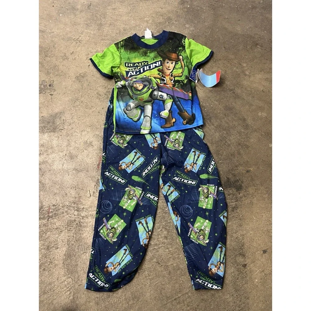 Disney Toy Story 3-2-Piece Pajama Size 6 PJ’s Woody,Buzz NWT New Boys
